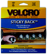 VELCRO HOOK & LOOP 3/4X15' BLACK (RL) #6372866 - Velcro Hook & Loop
